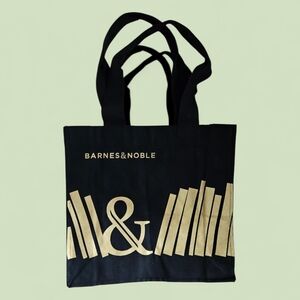 Barnes & Noble "A Bag of Books" Tote Bag Black Canvas B&N Bookstore Reusable Bag